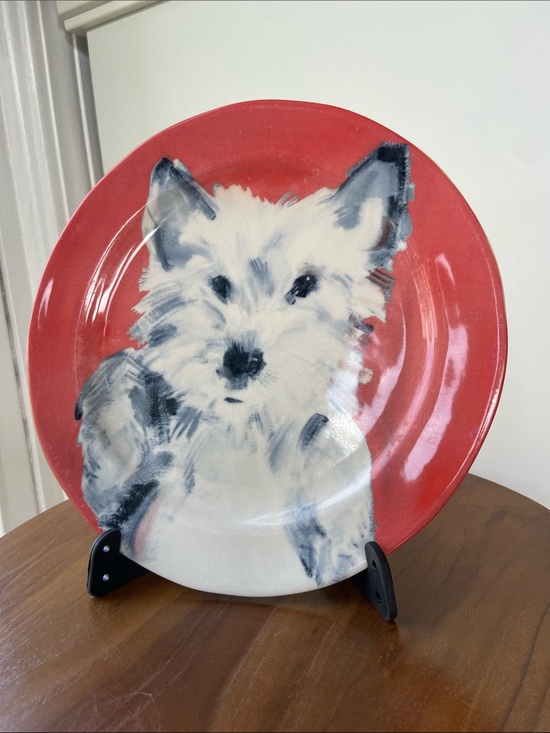 Anthropologie Other - Anthropologie x Sally Muir “Dog-a-day” dessert plate (West Highland Terrier)